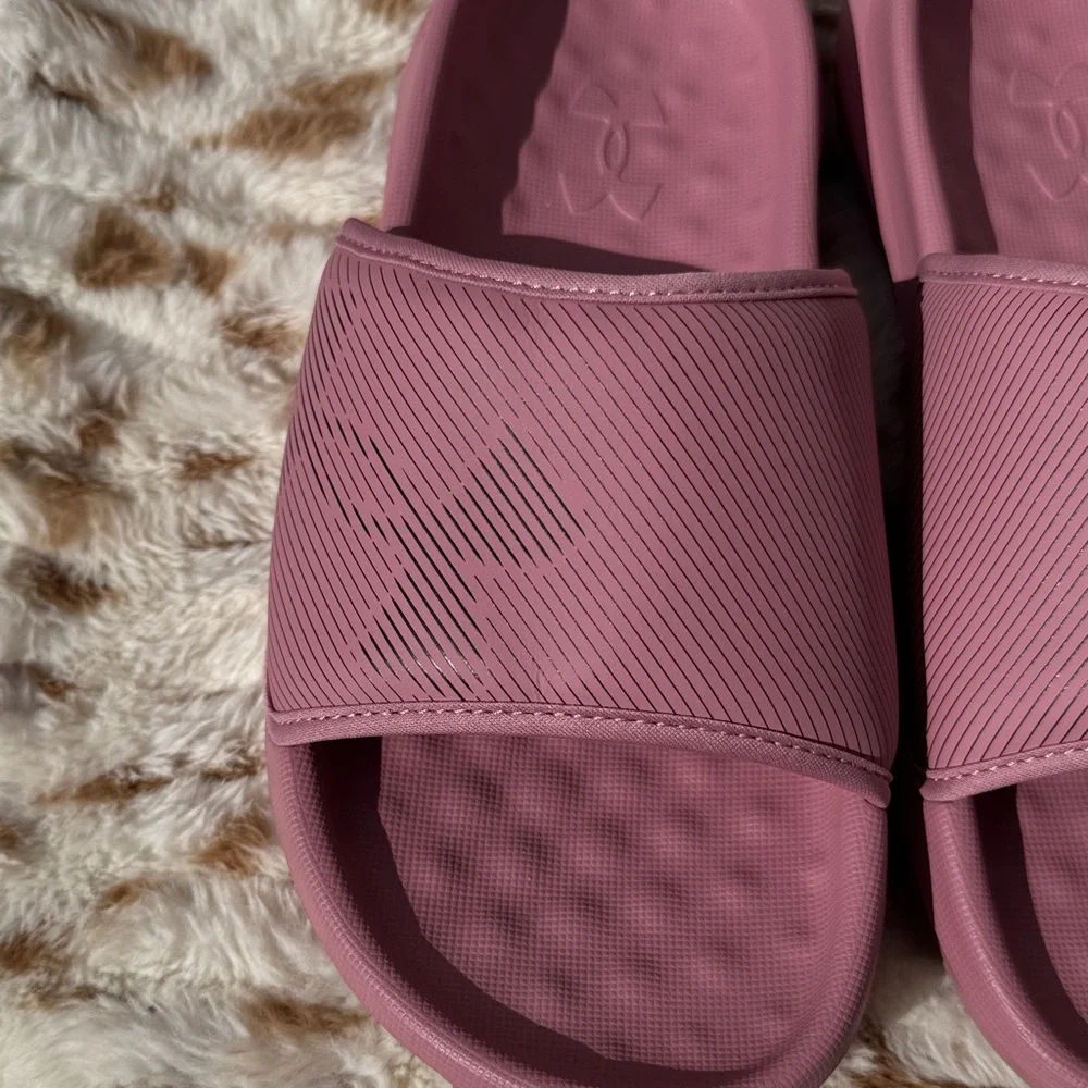 Under Armour “Pink Elixer” slip-on slides NWOB